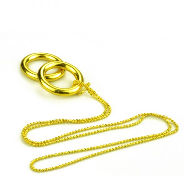 Deluxe Iron Chain and Ring(Gold)-4591