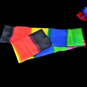 Black to Rainbow Scarf(Silk)-0